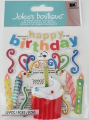 *YOU CHOOSE* Jolee’s/Others HAPPY BIRTHDAY Party Dimensional/Non-Dimen. Stickers