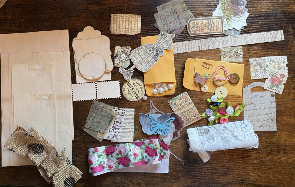 50+ Piece Lot Of Junk Journal Supplies Ephemera JJL1 Tonya
