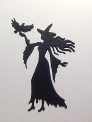 Witches 3 Designs 6 Pcs Black Die Cut Embellishments 3-1/4″ x 2-1/4″