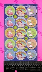 Horiechaly Peach Scented Scratch & Sniff Unicorn Stickers