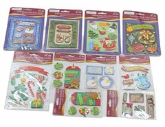 LOT OF 10 PKGS Christmas Stickers Handmade 3-D Scrapbooking Holiday Wal-Mart