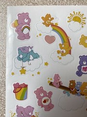 Care Bears Sticker Single Sheet New Decorate Cards School Supplies Rainbow New