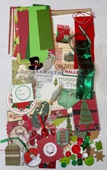 Christmas lot scrapbook planner journal junk collage ephemera paper crafting art