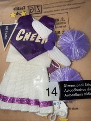 JOLEE’S BOUTIQUE SCRAPBOOK STICKERS Purple CHEER OUTFIT Free Shipping! *
