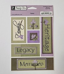 Pebbles Inc Memories Cardstock Stickers Tidbits Words Titles Heritage Family