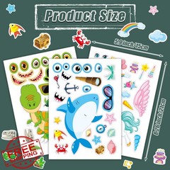 Cosomia 48 Sheets Mixed Animal Stickers