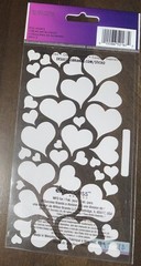 Sticko Red Hearts Metallic Sparkly Wedding Valentines Love Scrapbook Stickers