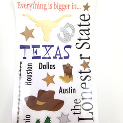Stickabilities Texas Stickers Lone Star State Hat Boots Cities Cactus Longhorn