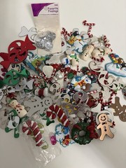 Large Lot Of Christmas Craft Embellishments