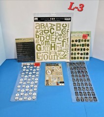 RETIRED SCRAPBOOK LETTERS STICKER LOT K & COMPANY STICKO CHAOS CONFUSION #3