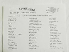 NEW MME Transfer Titles 60-Design Scrapooking Kit Holidays Sports Seasons -E