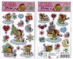 Lillebi Mouse Germany Christmas XMAS Sparkly Stickers 2 New Packs 4 Sheets