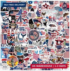 100Pcs 4th of July Stickers for Independence Day Water Bottle Sticker American F