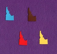 IDAHO qk USA state die cuts scrapbook cards