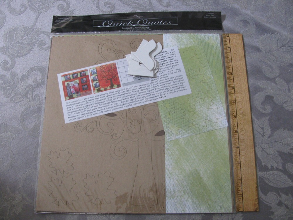 Quick Quotes 12×12 Page Kit 2 Page Layout Paper, Chipboard, Photo Corners NIP