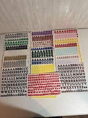 Over 20 Different Colors And Styles Of Alphabet And Number Stickers