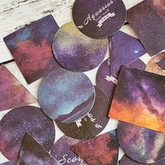 45PCS Horoscope Astrology Stickers – Space Galaxy Craft Scrapbooking Planner
