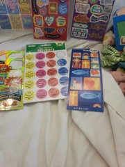 Package Lot Of Religious Stickers 4 Unopened, Opened Package Of 79, And 3 Sheets