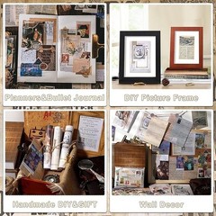 200pcs Vintage Junk Journal Supplies,Scrapbook Supplies Scrapbooking Paper and S