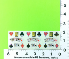Sandylion Bridge Poker Playing Cards Casino Gambling Sticker Sheet Strip