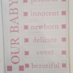 NEW Lot 2 Magic Scraps Clear Details BABY BOY GIRL Transparent Die Word Sheets-G