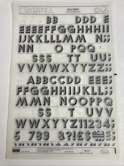 Letraset Upper Case & Num STACK 60pt – 9 Sheets! – LG424