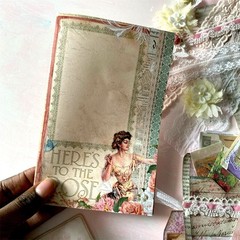 20pc Shabby Chic Junk Journal Making Kit, Handmade Ephemera, Cards, Lace Pockets