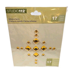 Studio 112 Yellow Adhesive Gem Stickers 17 Count New Crafting Scrapbooking