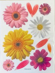 Gerber Daisy Flower Planner Textured Stickers Papercraft Floral Garden Crafts
