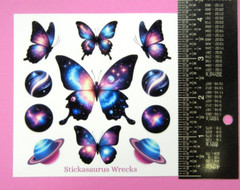 Galaxy Butterflies Sticker Sheet
