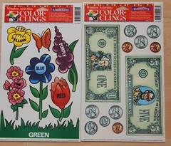 12 Sheets Color- Clings, Alphabet, Animal Clings, Stickers, 155 Clings, New