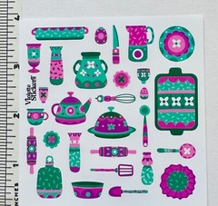 Violette Stickers Pink Kitchen Tools Utensils Crafts Planner Supply Scrapbook