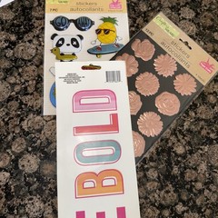 Lot of 67 Packages Crafters Square Assorted Stickers, Transfers, Stencils New