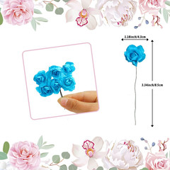 144Pcs Mini Paper Flowers, 30Mm Mulberry Paper 1.2″ Artificial Rose Flower with