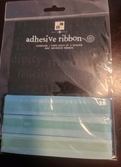 DCWV Adhesive Ribbon-1yd each of 3 shades-5/8″-/turquoise/blue/violet