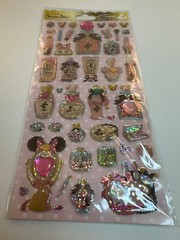 Sun Star Disney Vintage Minnie Mouse Rare PVC Sticker Sheet