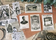14pcs/pack vintage ads stickers old magazine journal, embellishments Y06