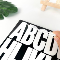 480 Pcs Waterproof 3″ Vinyl Alphabet & Number Stickers – Self-Adhesive, White