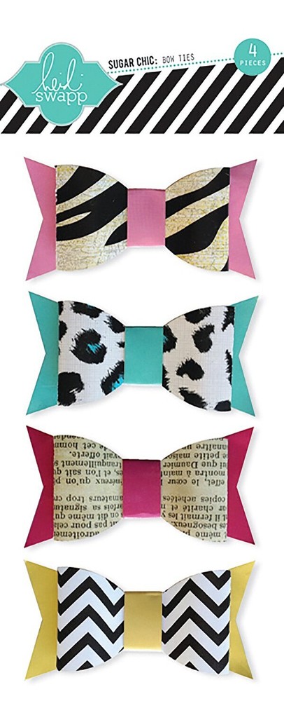 Heidi Swapp, Sugar Chic, Bow Ties, Cheerful, Bows, Embellishments, Cardstock