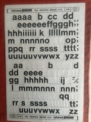 5 Letraset INSTANT LETTERING Transfer Letters 60 & 72pt Helvetica Bold & Med 3