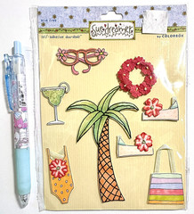 Tropical Palm Stickers Scrapbooking Card Journal Planner Me & My Big Ideas