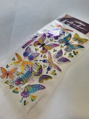 STICKO Metallic Butterfly Insect Bug Glimmer DIY Scrapbook Craft Nature Pastel
