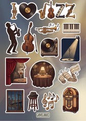Lifestyle, Food and Hobbies Sticker Sheet, A5 Matte Vinyl Kiss Cut Stickers, …