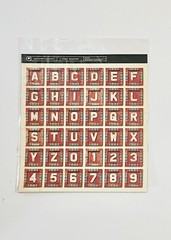 Autumn Leaves Post Modern Pots Wooden Alphabet