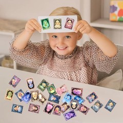 Glow in The Dark Iridescent Princess Water Bottle Stickers for Kids, 55 Pcs C…