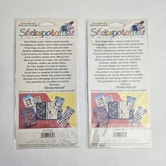 Stickopotamus Sticker Binder Sheets Vintage Glitter Stars Hearts 2 Packs Sealed