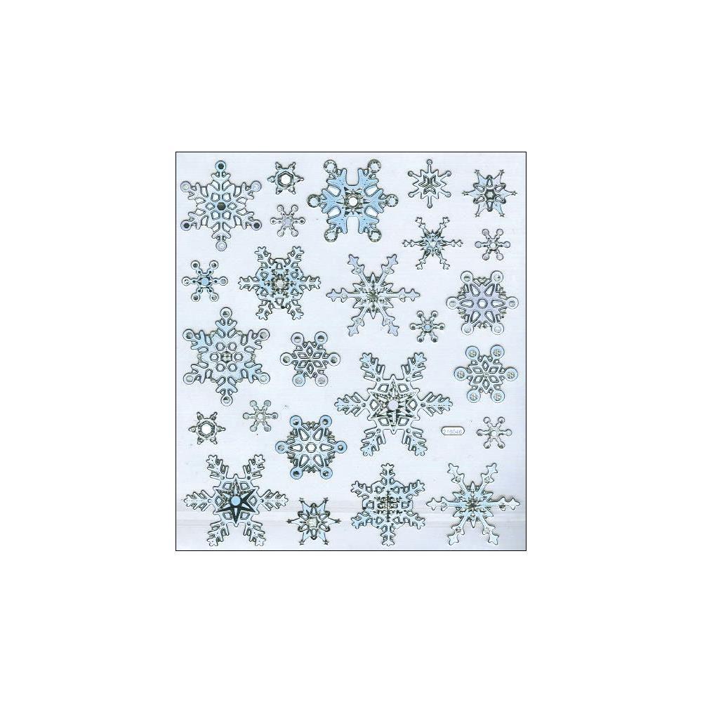 Scrapbooking Crafts Stickers Sticker King Silver White Blue Snowflakes Repeats