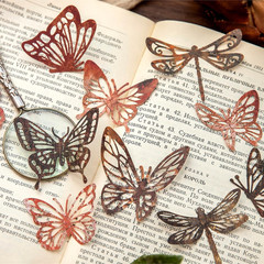 60PCS Industrial Vintage Sticker Set, Coated Paper Stickers with Rusty Gears, Ke