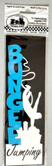 Bungee Jumping Blue 3D Laser Cut Die Cut Scrapbooking Journal Stamping Station