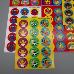 Vtg Trend Enterprises Scratch ‘N Sniff Lot of 8 Full Sheets 120 Stickers